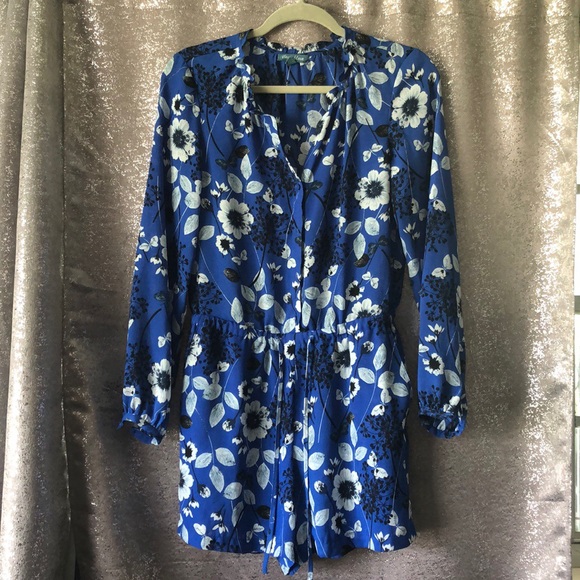 Fleur Bleve Blue and Black short romper - Picture 5 of 6